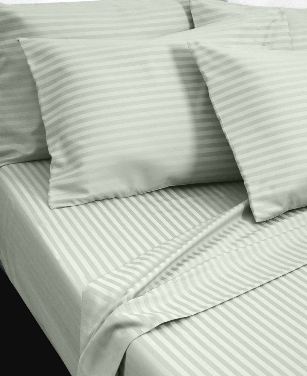 Fairfield Square Collection Brookline 1400 Thread Count 6 Pc. Sheet Set, King, Exclusively At Macy's In Seaglass Stripe