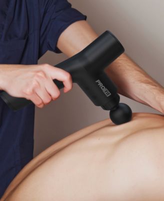 PROfit Percussion Muscle Massage Gun, Rechargeable Deep Tissue Full-Body Massager with Multiple Attachments 