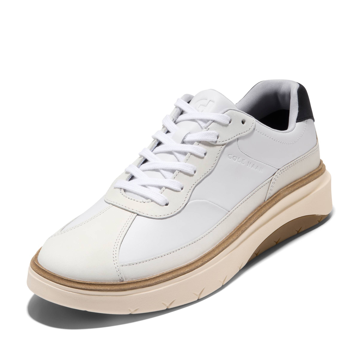 Cole Haan Men's GrandPr FeatherArc Bike-Toe Sneaker -ivory