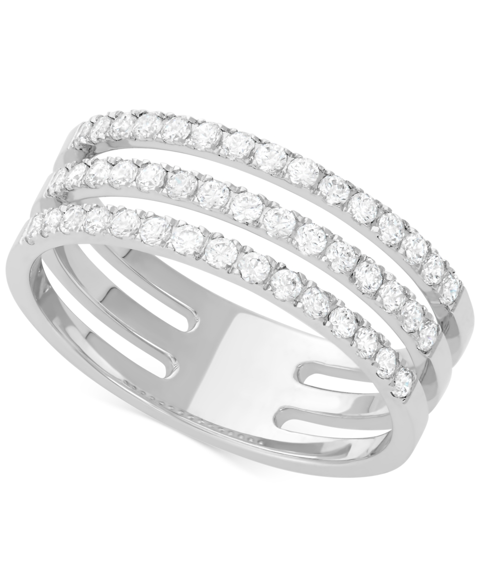 Diamond Channel Band (1/2 ct. t.w.) in 14k White Gold   Rings