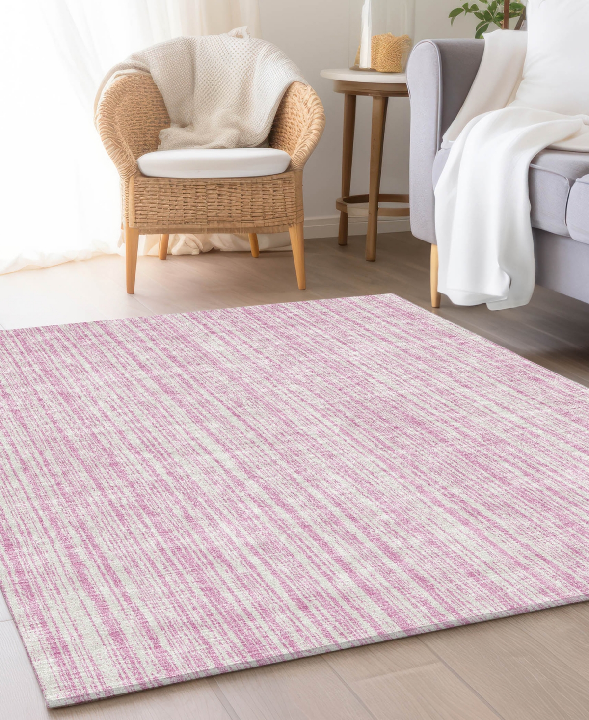Addison Chantille Acn760 8'x10' Area Rug In Pink