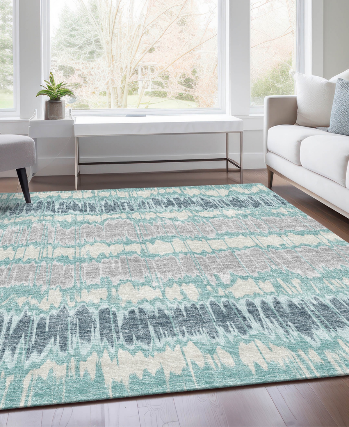 Addison Chantille Acn755 5'x7'6" Area Rug In Teal