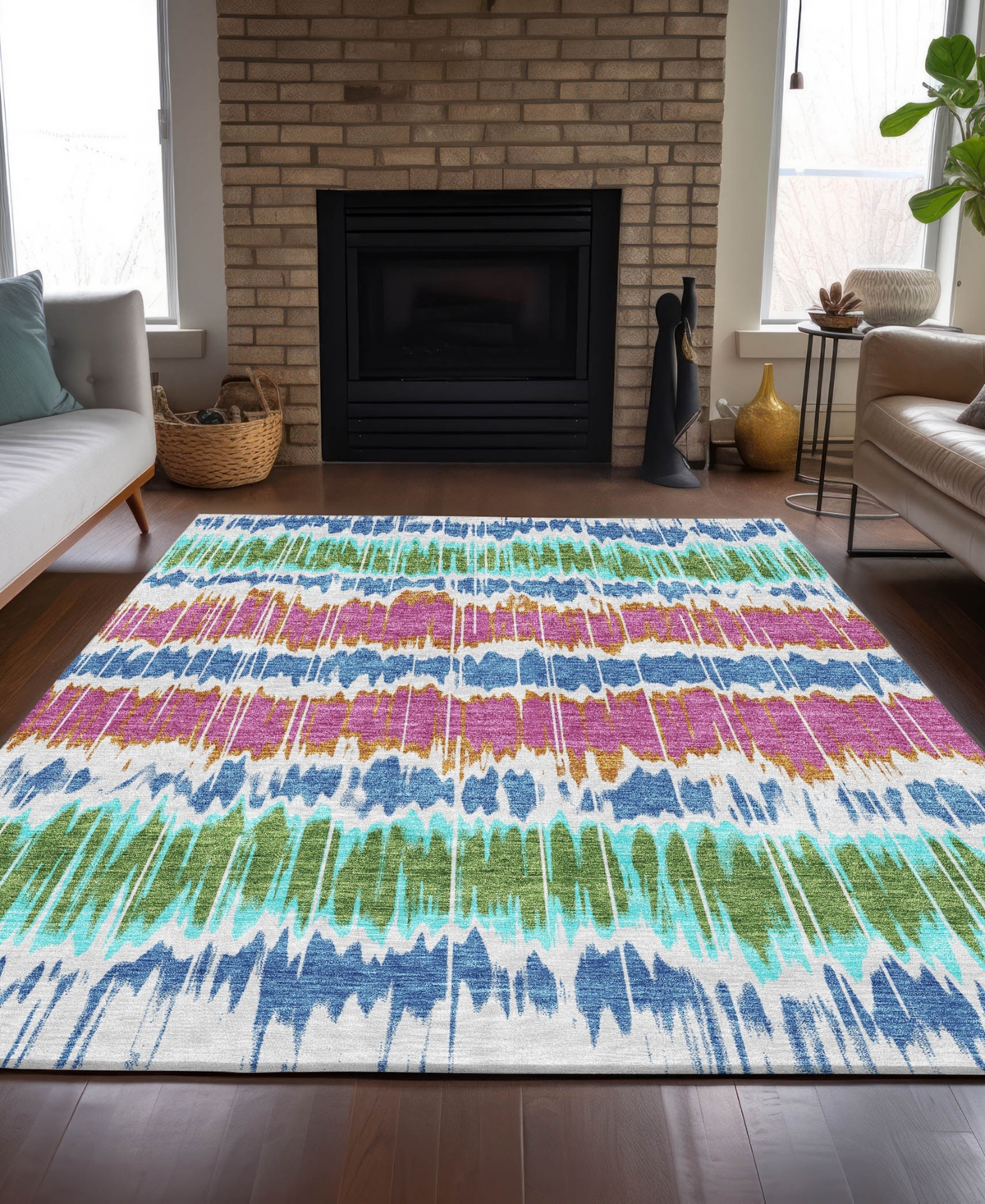 Addison Chantille Acn755 5'x7'6" Area Rug In White