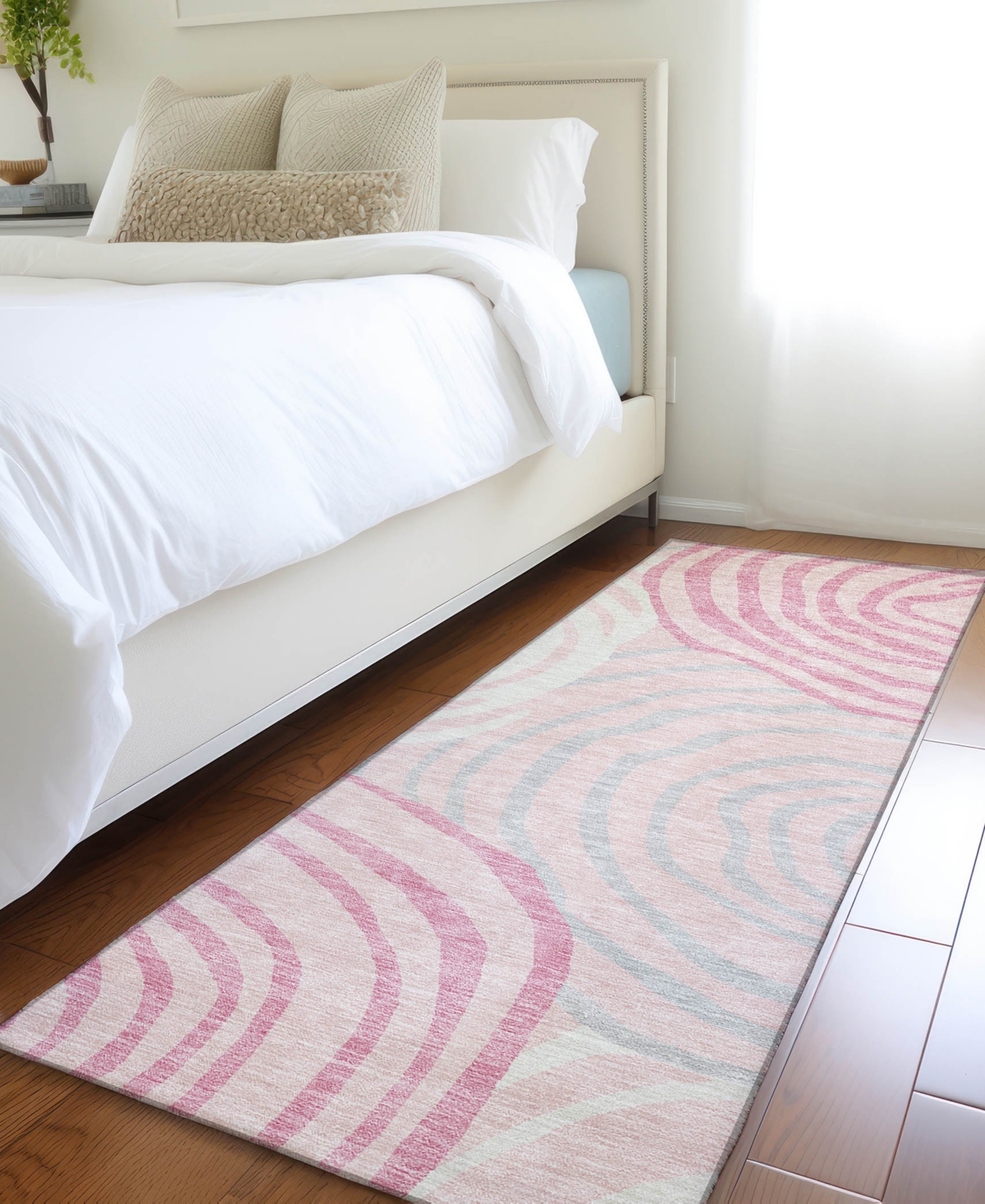 Addison Chantille Acn765 2'3"x7'6" Runner Area Rug In Pink