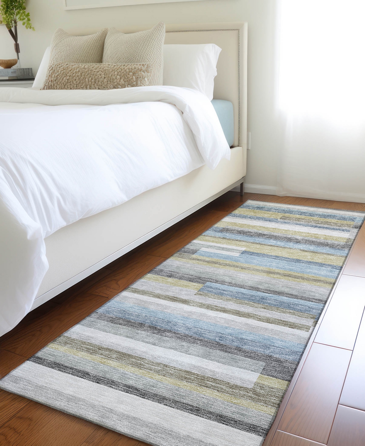 Addison Chantille Acn766 2'3"x7'6" Runner Area Rug In Gray