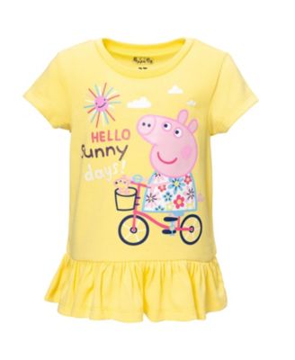 Little Girls Peplum T-Shirt and Shorts Outfit Set