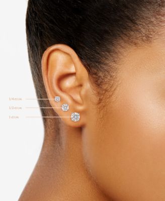 IGI Certified Lab Grown Diamond Single Stud Earring (1/2 ct. t.w.) in 14k White or Yellow Gold