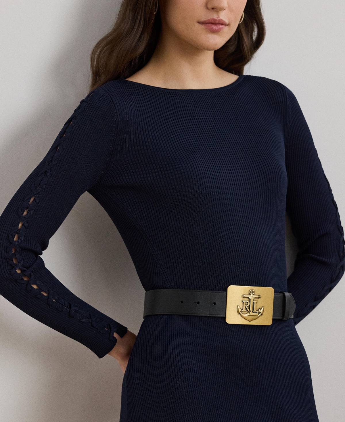 RALPH LAUREN WOMEN'S RIB-KNIT BOATNECK SWEATER 