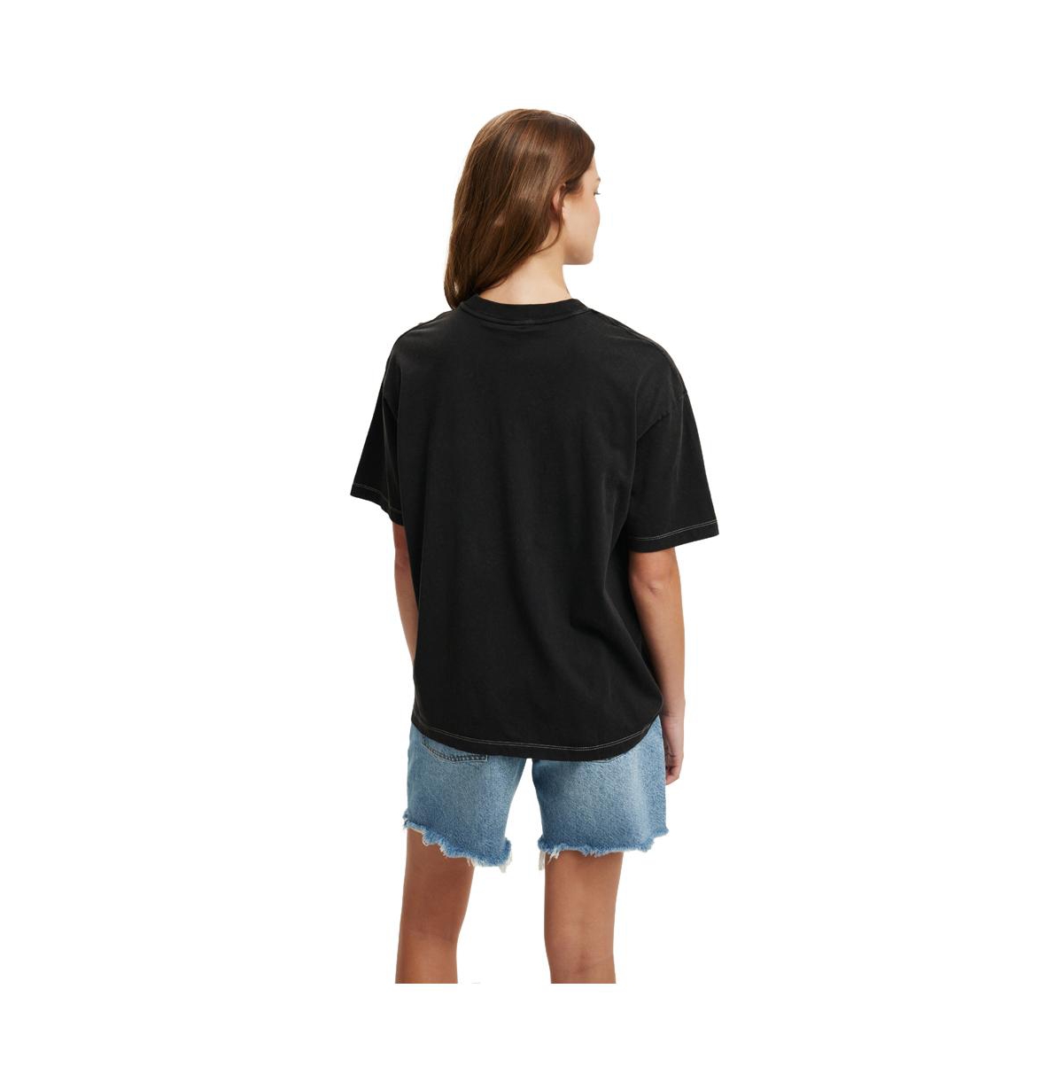 Cotton On Women's The Lcn Boxy Graphic Tee -black