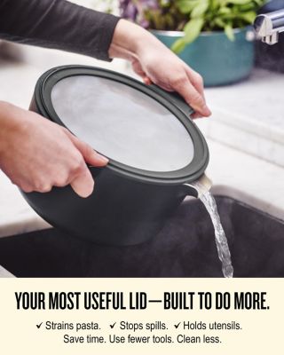 Neat Nested Nonstick Ceramic Cookware Set 5-Piece Set Peach - Easy to Clean, Oven Safe and Made without PFAS, PFOA & PTFE