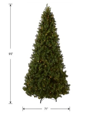 National Tree 9' "Feel Real" Down Swept Douglas Fir Hinged Tree with 900 Low Voltage Dual LED Lights