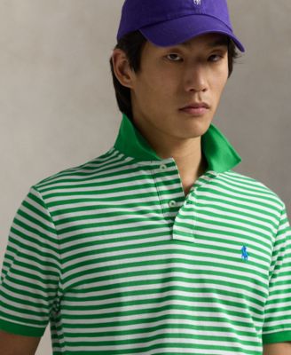 Men's Classic-Fit Striped Mesh Polo Shirt