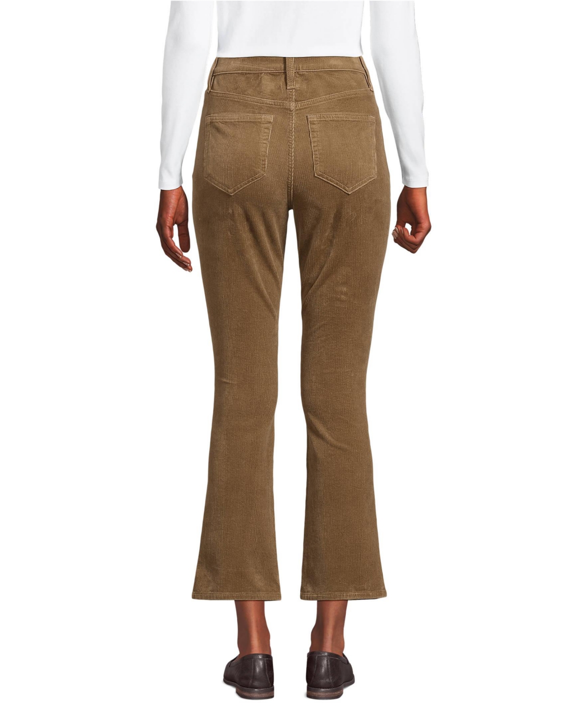 Lands' End Women's High Rise Corduroy Kick Crop Pants