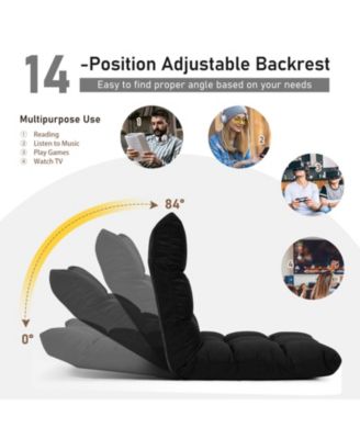 14-Position Adjustable Folding Lazy Gaming Sofa