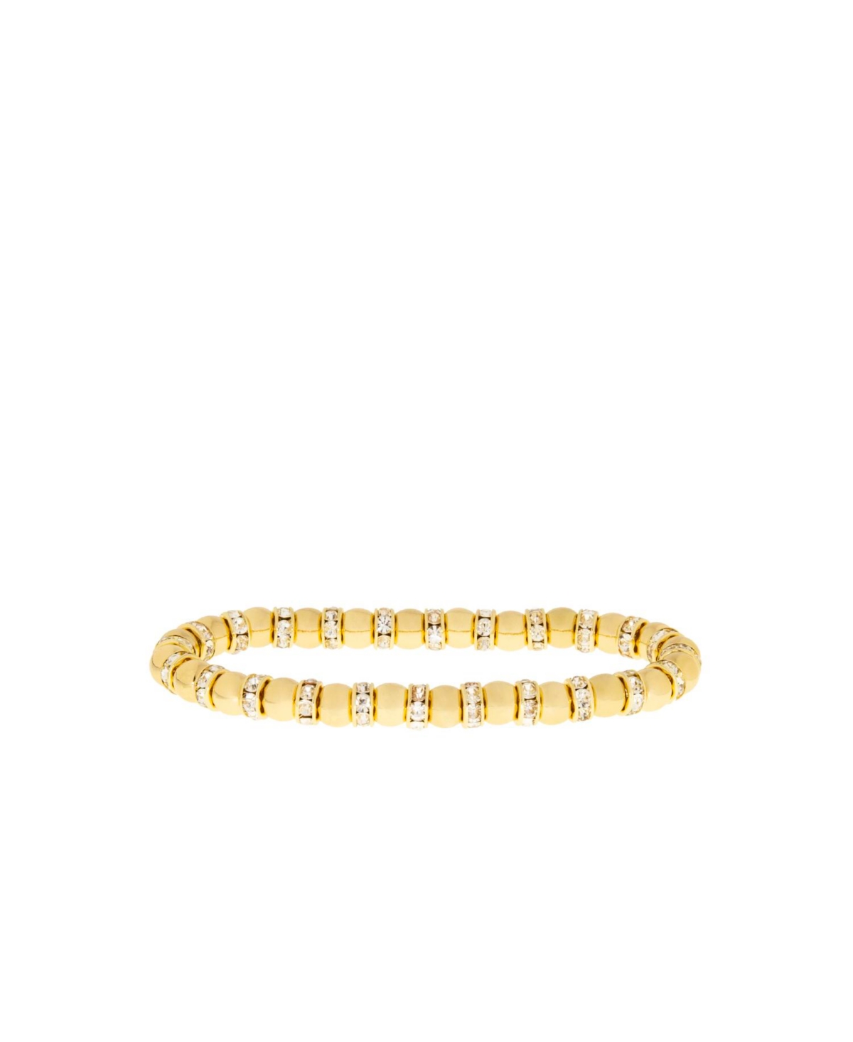 Marlyn Schiff Beaded Stretch Bracelet with Pave Spacers