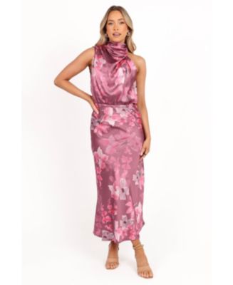 women's anabelle halter neck midi dress Anabelle Halter Neck Midi Dress - Dark Rose Floral