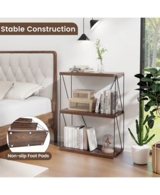 GOUUN 3-Tier Multipurpose Display Rack with Metal Frame