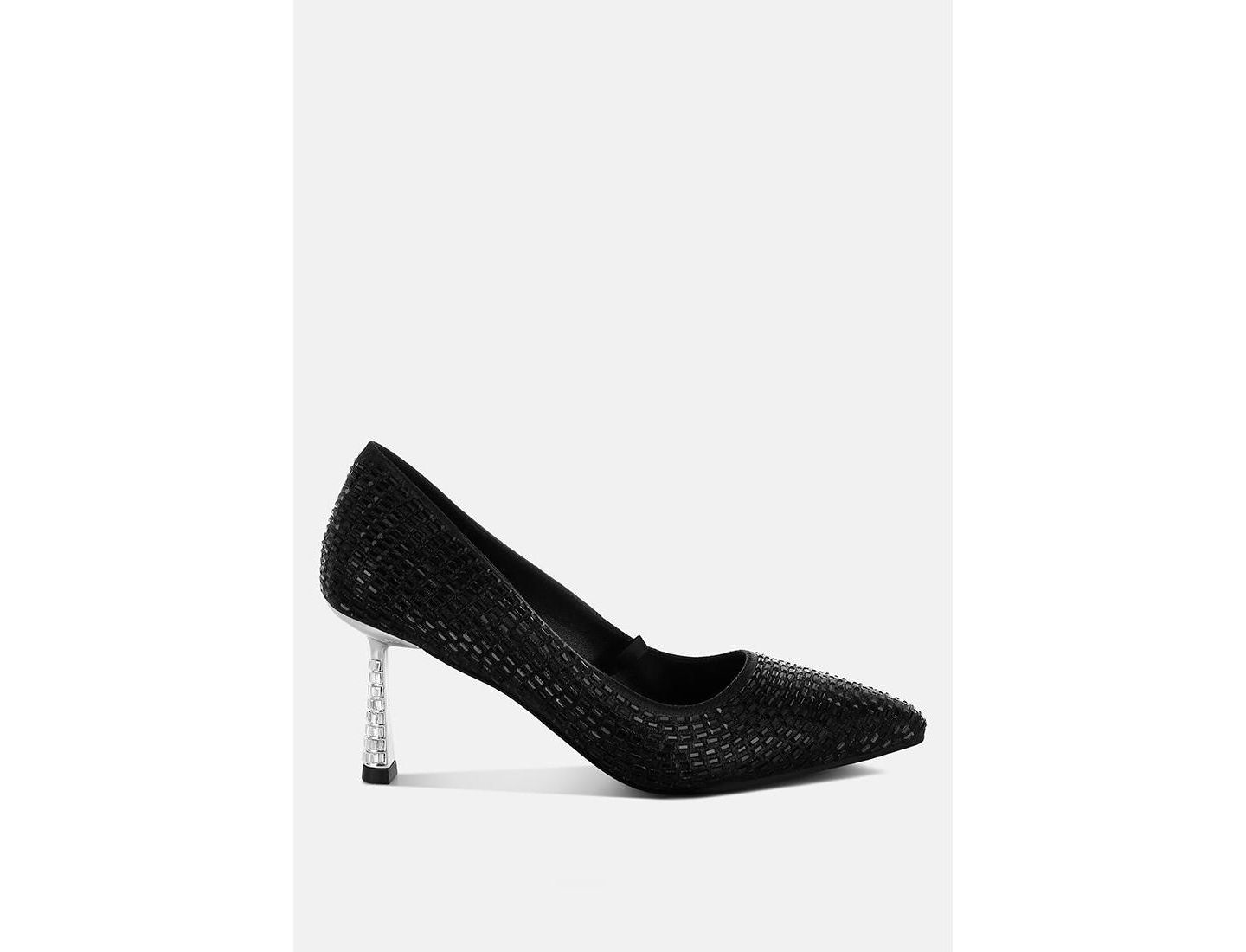 Женские туфли London Rag Benjamins Rhinestones Embellished Pumps, цвет: Чёрный — фото 1