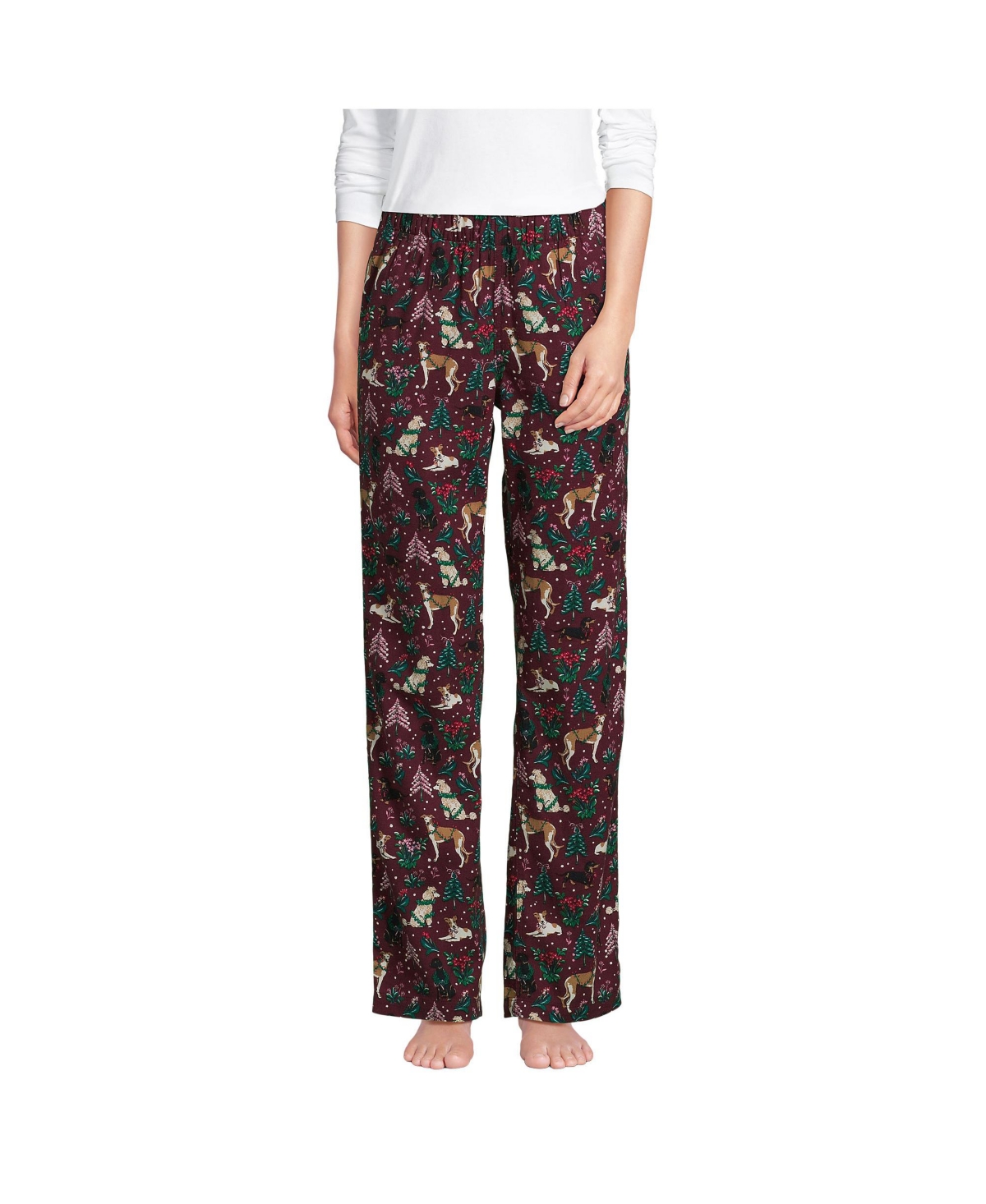 Lands' End Petite Print Flannel Pajama Pants