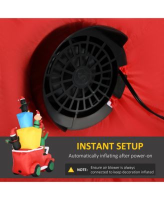 9ft Inflatable Santa Claus Drives a Car with Built-in LED for Garden