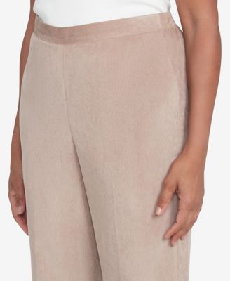 Women's Telluride Corduroy Elastic Waist Average Length Pleated Pants