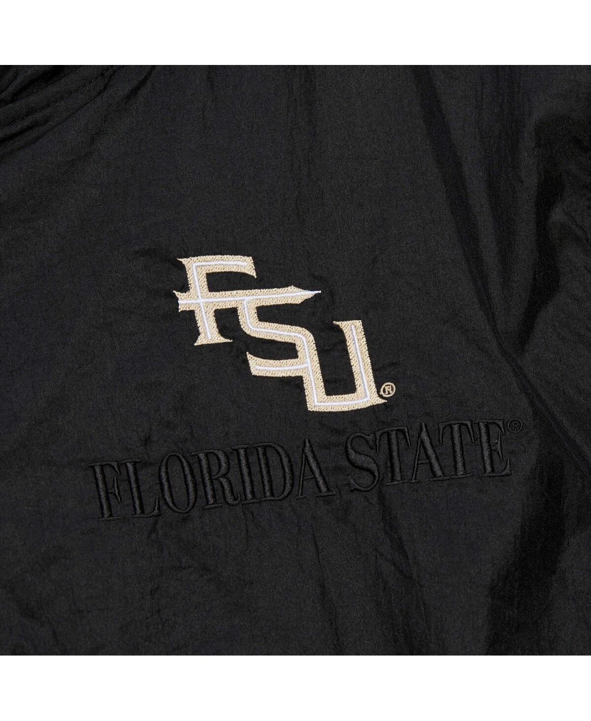 Mitchell & Ness Men's Black Florida State Seminoles Team 3.0 Anorak Half-zip Hoodie In Black
