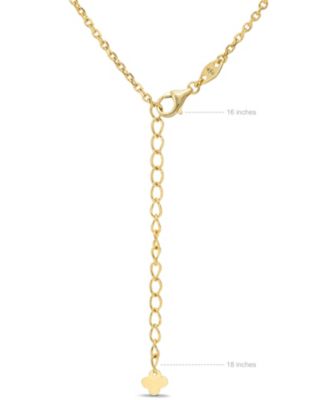 Clover Chain Necklace in 14K Gold, 16 in adj to 18 in, approx. 4.0 grams