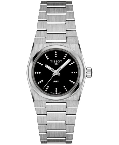 Женские часы Tissot Swiss PRX Diamond (1/20 ct. t.w.) Stainless Steel Bracelet Watch 25mm