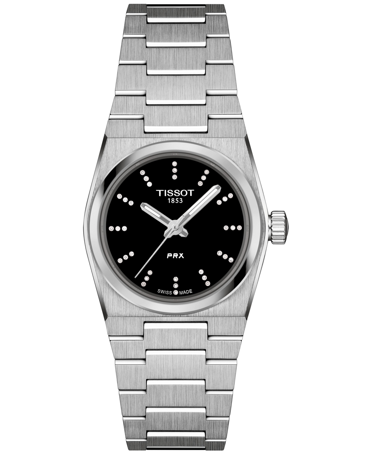 Women's Swiss Prx Diamond (1/20 ct. t.w.) Stainless Steel Bracelet Watch 25mm