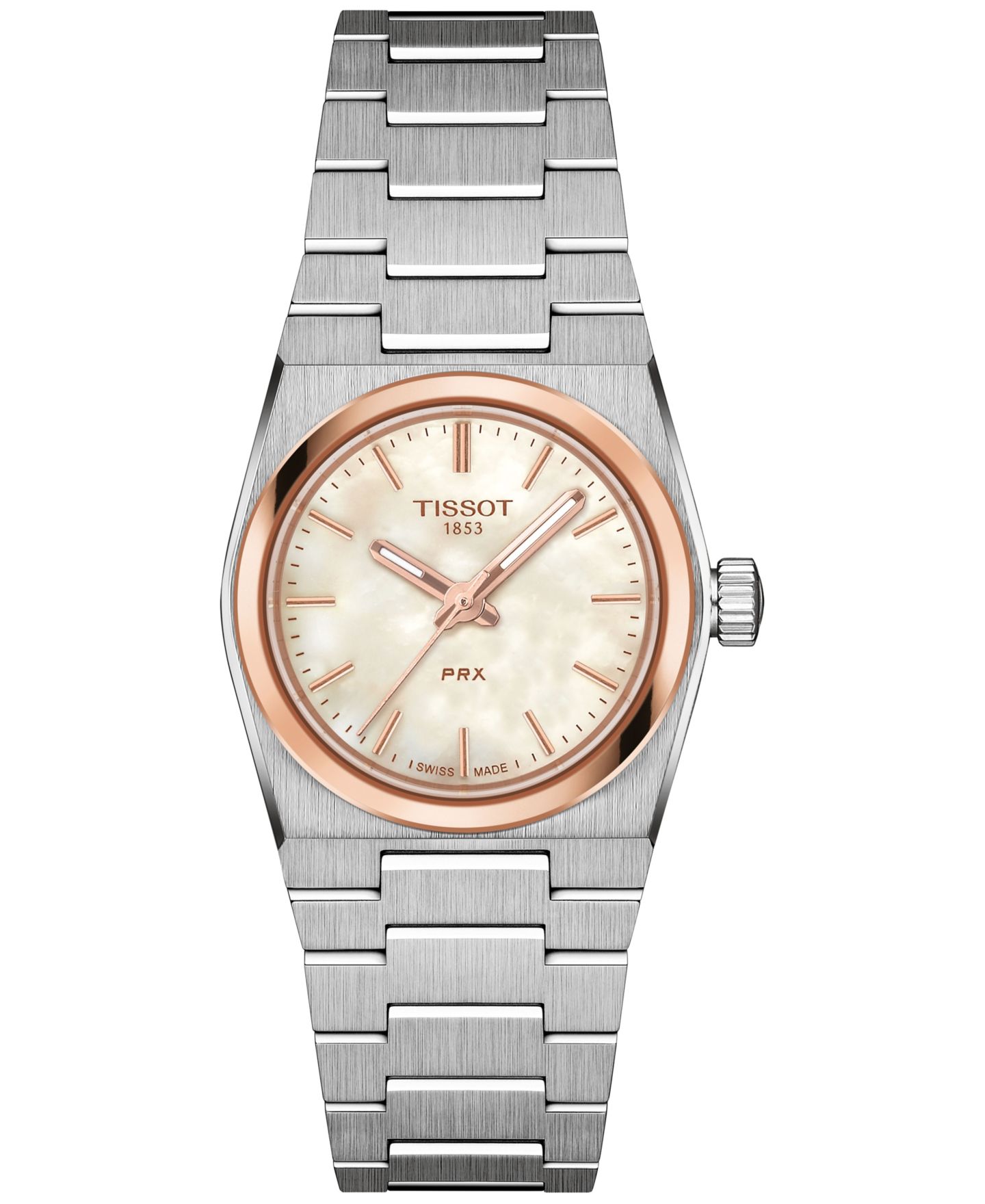 Женские часы Tissot Swiss PRX Two-Tone Stainless Steel Bracelet Watch 25mm — фото 1