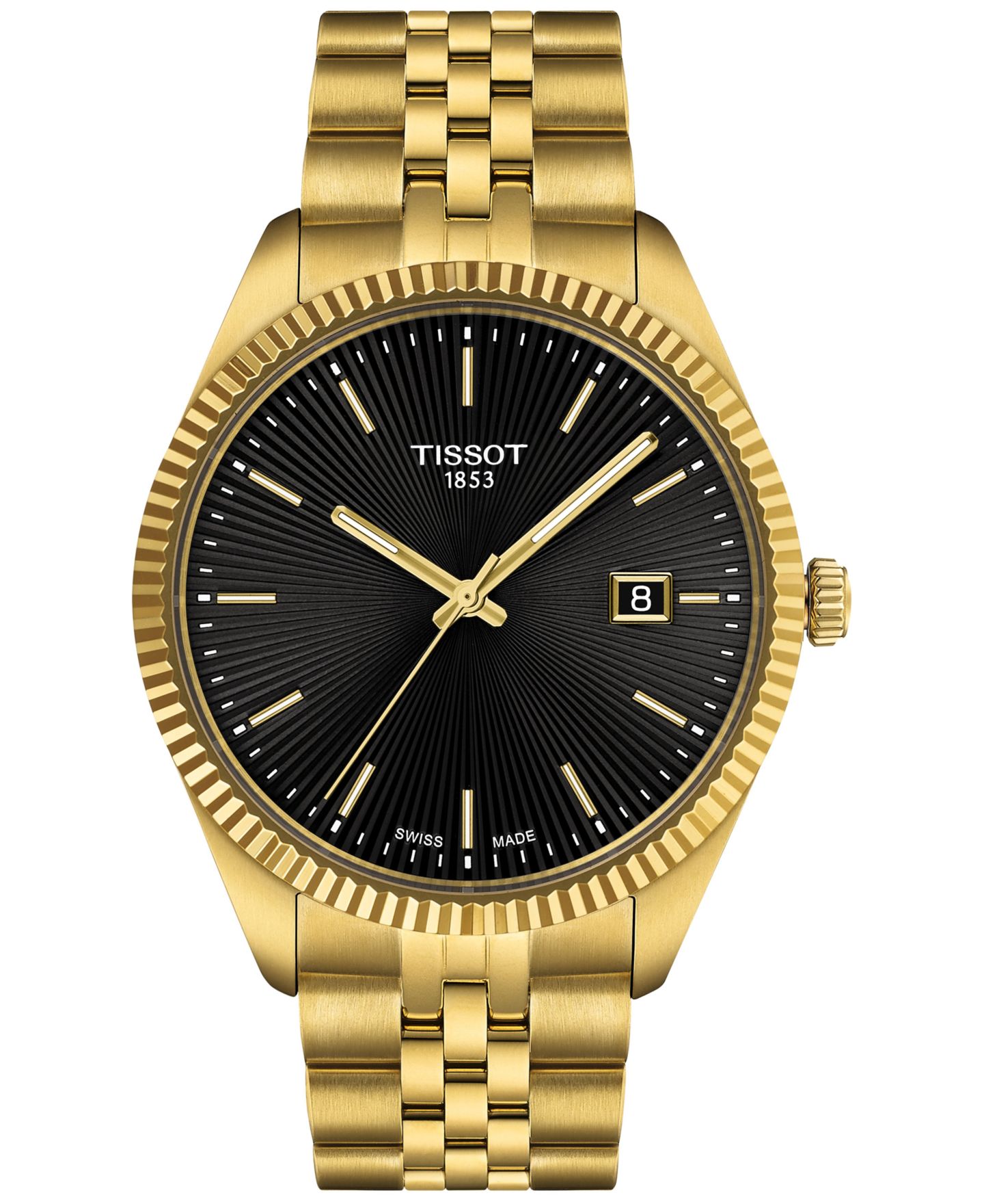 Мужские часы Tissot Swiss Ballade Gold-Tone Stainless Steel Bracelet Watch 40mm — фото 1
