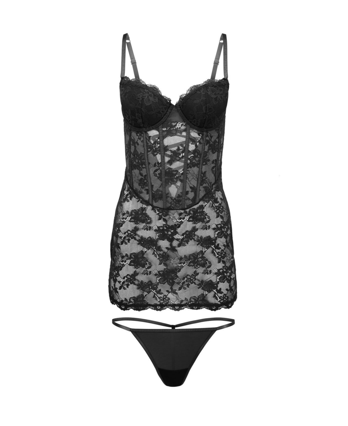 Adore Me Plus Size Brielle Babydoll & G-String Set Lingerie