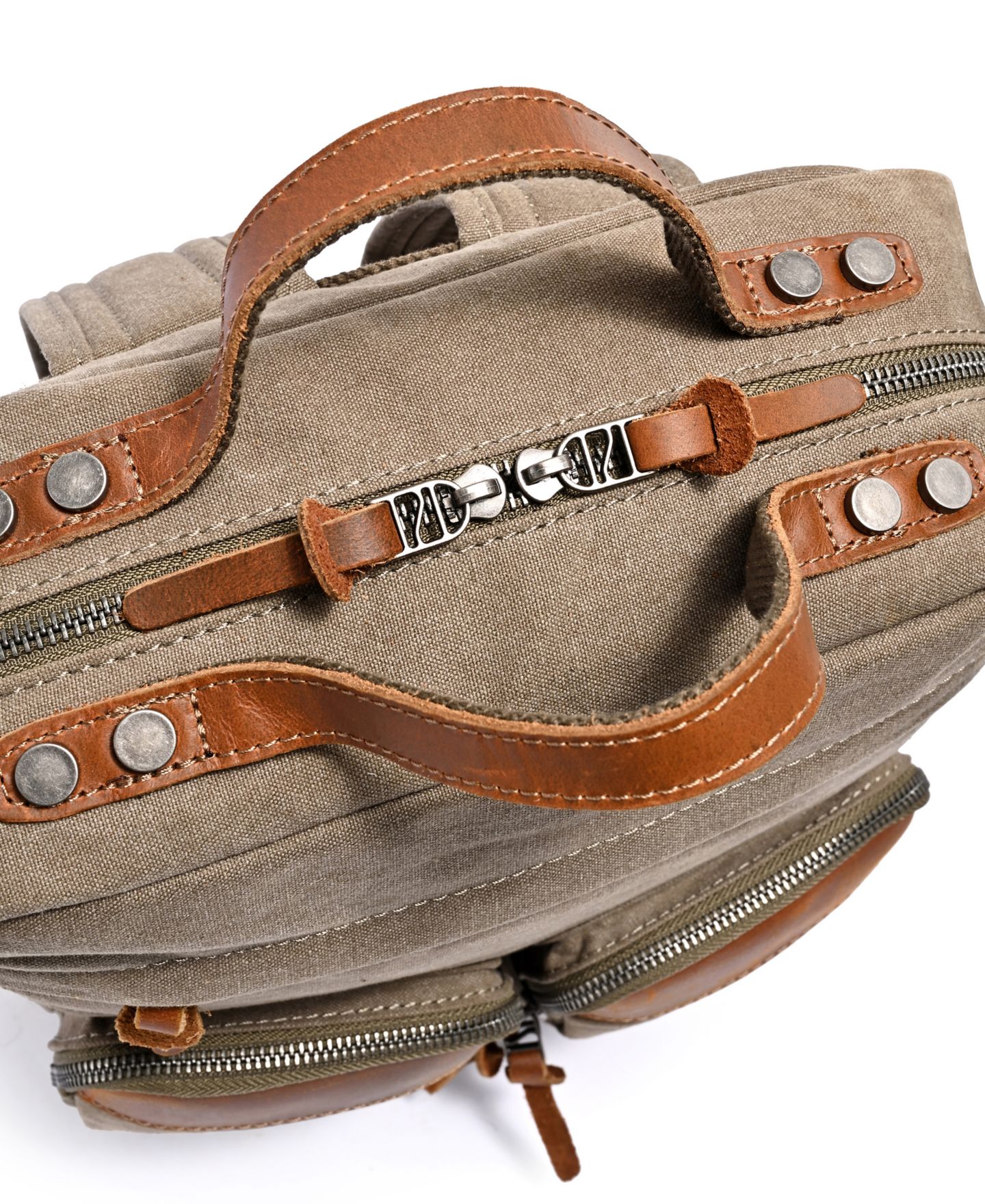 Рюкзак TSD BRAND Foothill Ranch Medium Canvas, цвет: Оливковый — фото 6