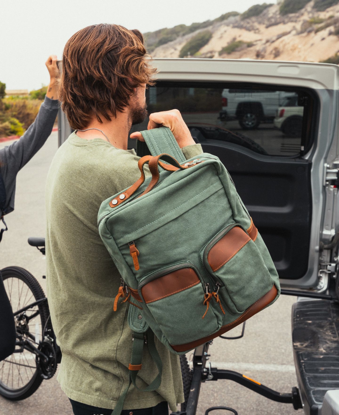 Рюкзак TSD BRAND Foothill Ranch Medium Canvas, цвет: Оливковый — фото 11