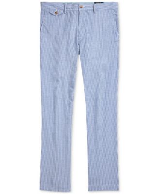 Men's Stretch Straight-Fit Seersucker Pants
