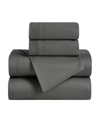 650-TC Egyptian Cotton Solid Deep Pocket Sheet Set, Full