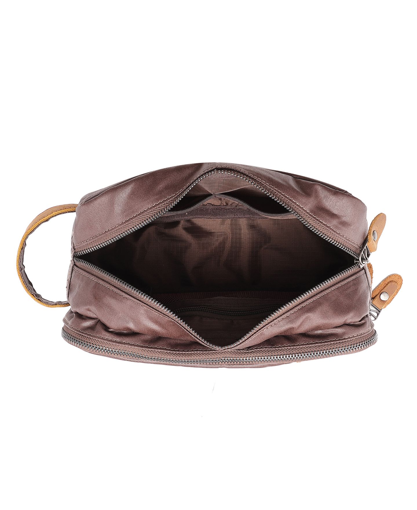 Женский несессер TSD BRAND Urban Light Zip Top Toiletry Bag, цвет: Коричневый — фото 9