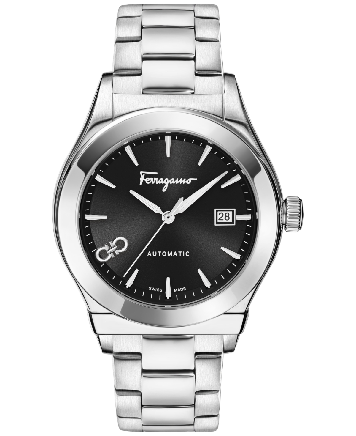 Ferragamo Men's Swiss Automatic 1927 Stainless Steel Bracelet Watch 42mm In Stainless