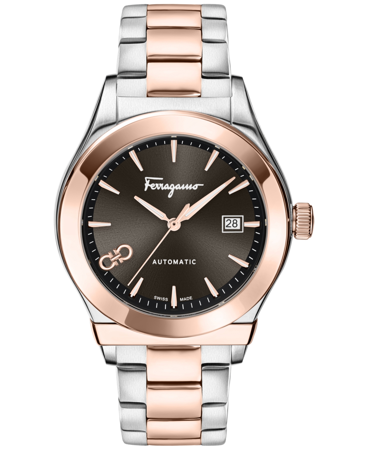 Ferragamo Men's Swiss Automatic 1927 Two-tone Stainless Steel Bracelet Watch 42mm In Two Tone