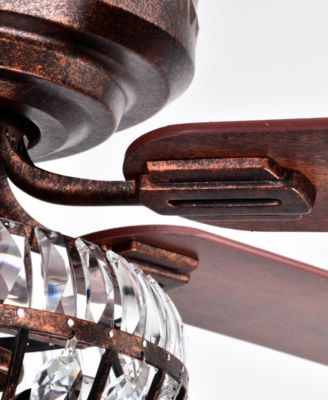 52" Violette 3-Light Indoor Ceiling Fan with Light Kit and Remote