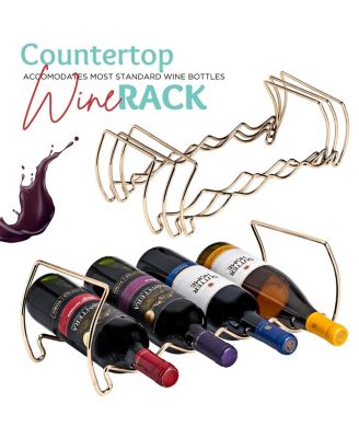 3-Tier Stackable Copper Wine Rack - Perfect for Bar, Wine Cellar, Basement, Cabinet, Pantry, etc (Hold 12 Bottles)
