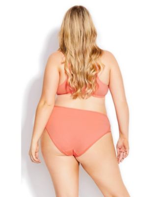 Plus Size Fashion Microfiber Hi Cut Brief