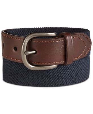 Nautica - Boys' Leather & Web Belt