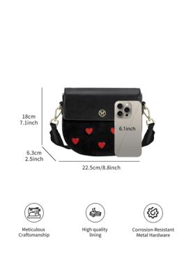 Embroidered Victoria Hyde Love heart Party Small Satchel Crossbody