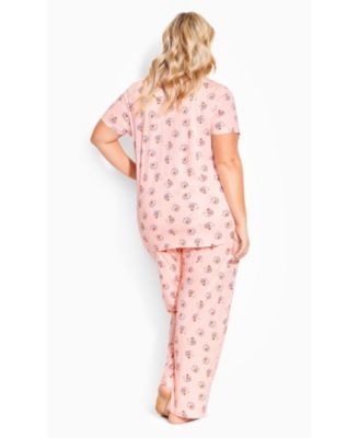 Women's Hedgehog Button Sleep Top