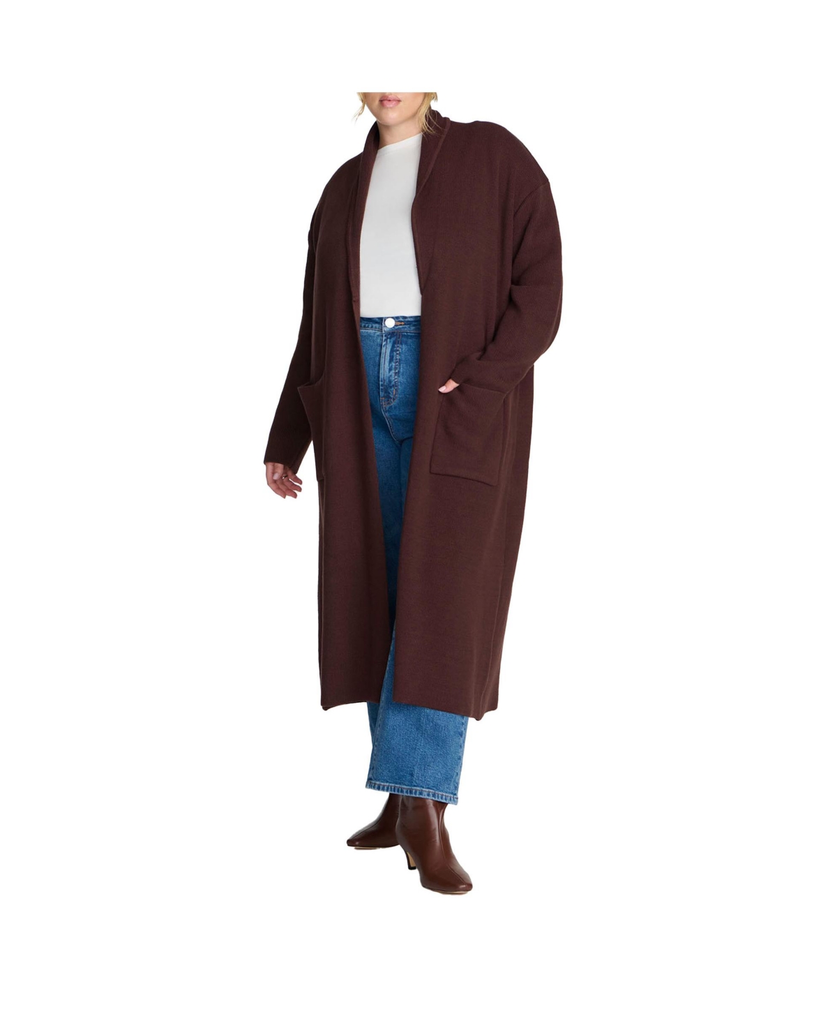 Eloquii Plus Size Elements Knit Coatigan