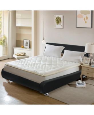 Full Size Faux Leather Upholstered Platform Bed Adjustable Headboard