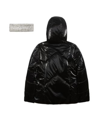Toddler Girls Reflective Shine Fashion Puffer Jacket