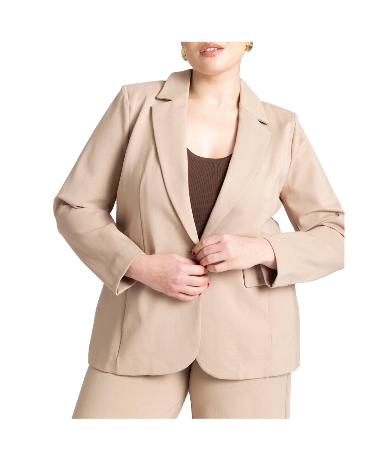 Eloquii Plus Size The Ultimate Stretch One Button Work Blazer