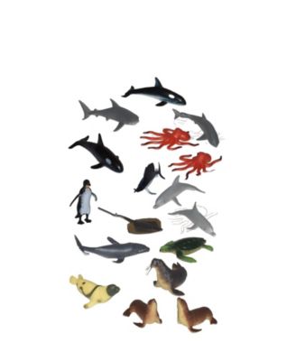 Nature Tube Aquatic Figurines, 18 Pieces